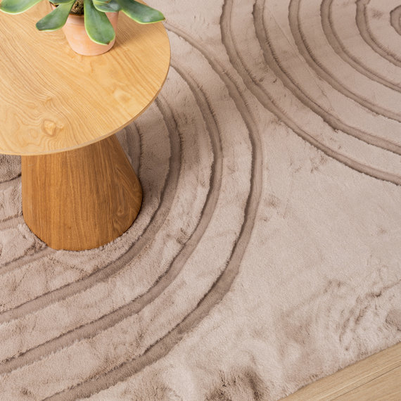 FRAAI | Home & Living Hochflor Teppich - Carvy Arches Taupe