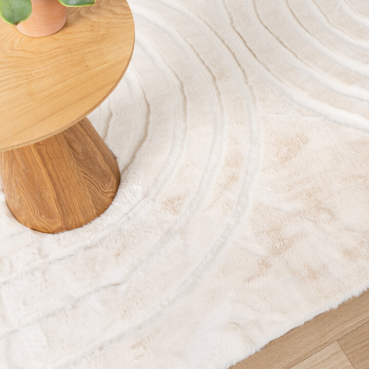 Hochflor Teppich - Carvy Arches Creme