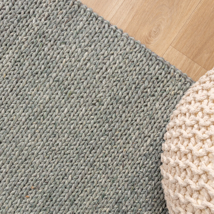 Wollteppich - Twist Grün