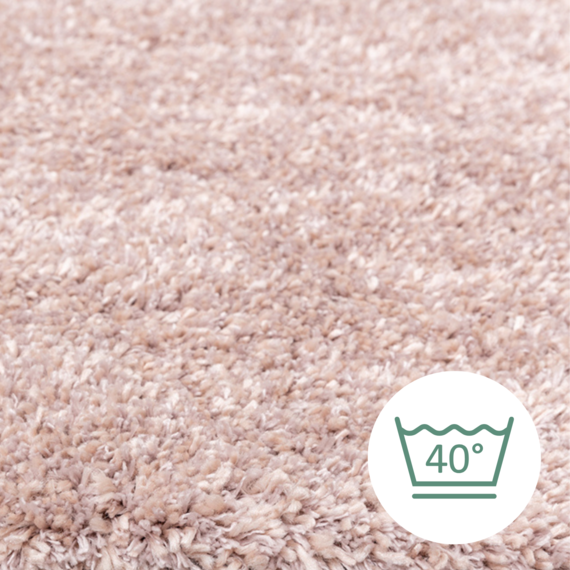 FRAAI | Home & Living Waschbarer Hochflor Teppich - Tidy Hellrosa