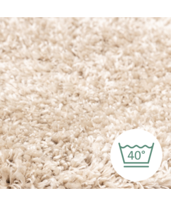 Waschbarer Hochflor Teppich - Tidy Beige