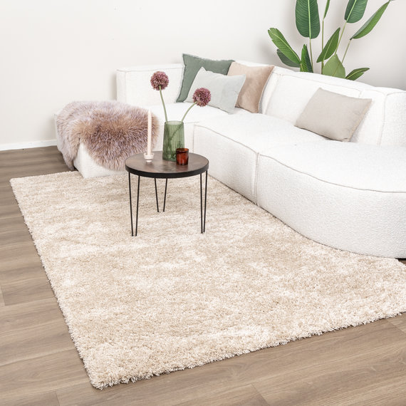 FRAAI | Home & Living Waschbarer Hochflor Teppich - Tidy Beige