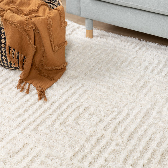 FRAAI | Home & Living Skandinavischer Teppich - Lova Maze Creme