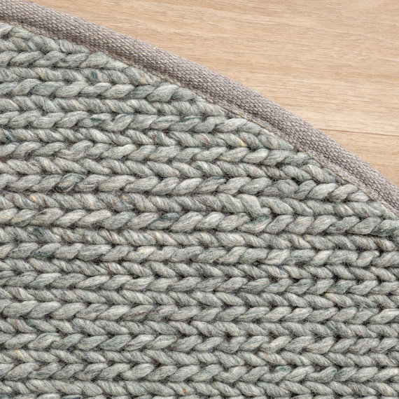 FRAAI | Home & Living Wollteppich Rund - Twist Grün