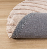 FRAAI | Home & Living Hochflor Teppich Rund - Carvy Arches Taupe