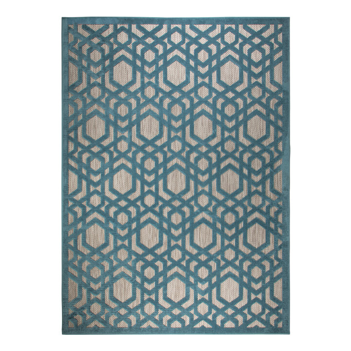 In- & Outdoor Teppich - Piatto Oro Blau