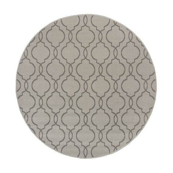 Flair Rugs In - & Outdoor Teppich Rund - Floreno Milan Grau Anthrazit