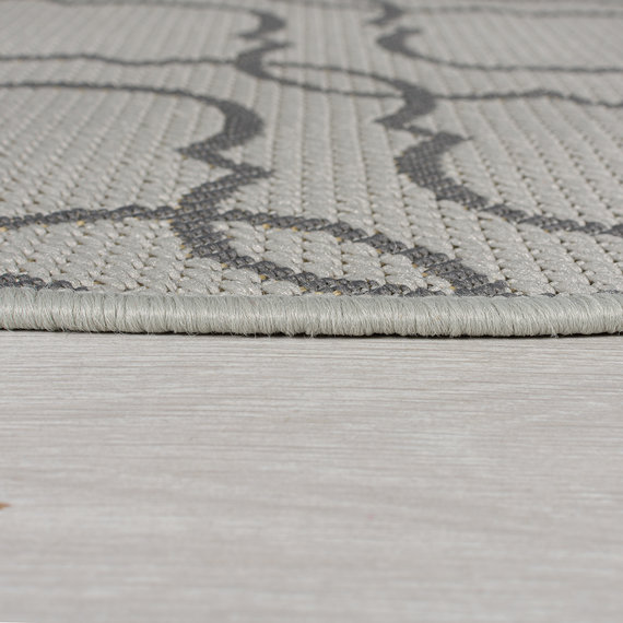 Flair Rugs In - & Outdoor Teppich Rund - Floreno Milan Grau Anthrazit