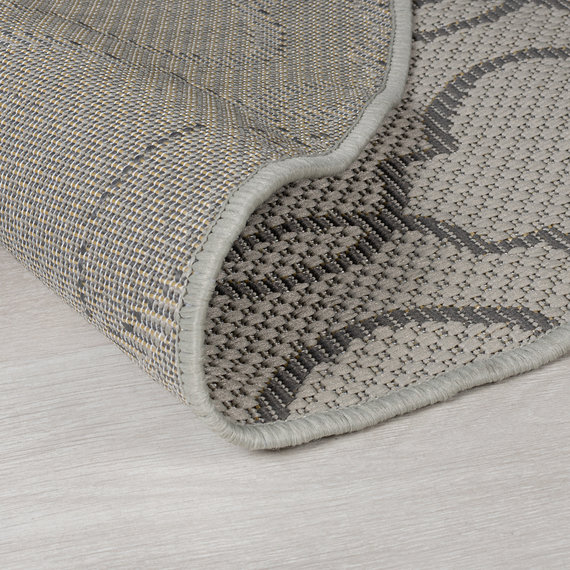 Flair Rugs In - & Outdoor Teppich Rund - Floreno Milan Grau Anthrazit
