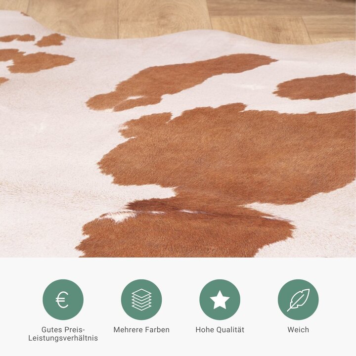 Kuhfell - Bovine Braun Weiß