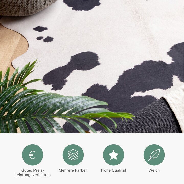 Kuhfell - Bovine Schwarz Weiß