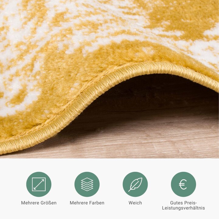 Teppich Vintage - Adore Medaillon Gelb