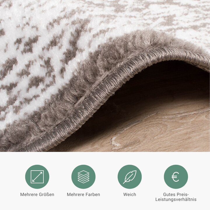 Teppich Vintage - Adore Medaillon Taupe Grau