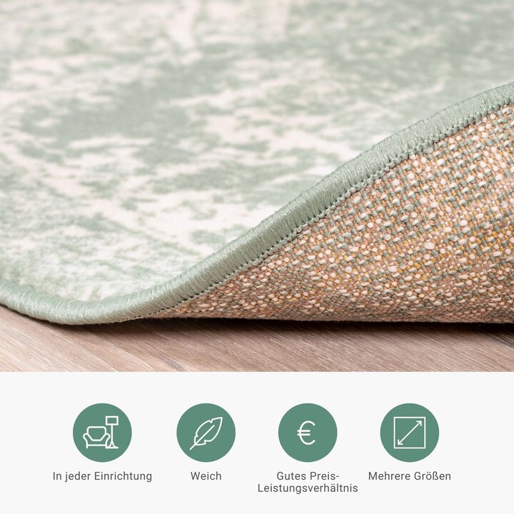 Teppich Vintage Rund - Wonder Grün