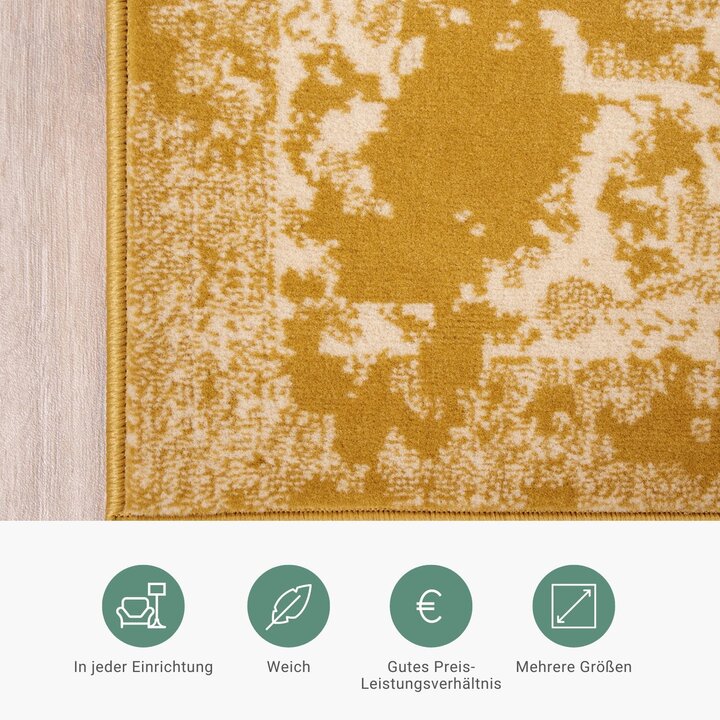 Teppich Vintage - Wonder Gelb