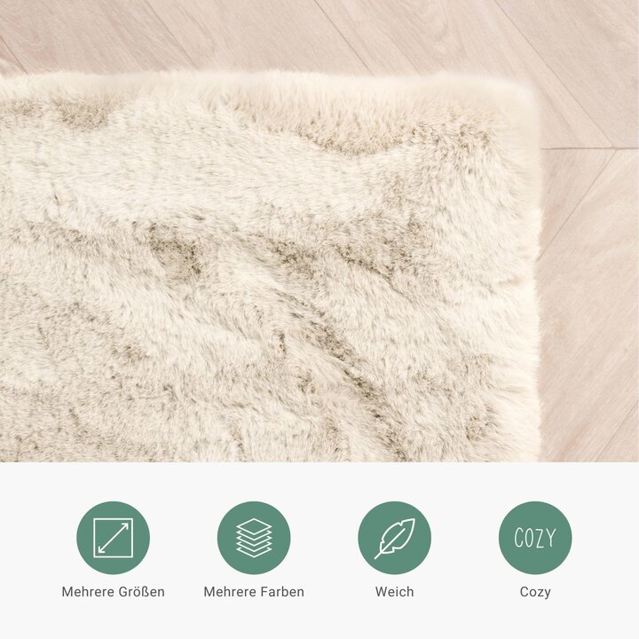 Hochflor Läufer - Comfy Supreme Creme