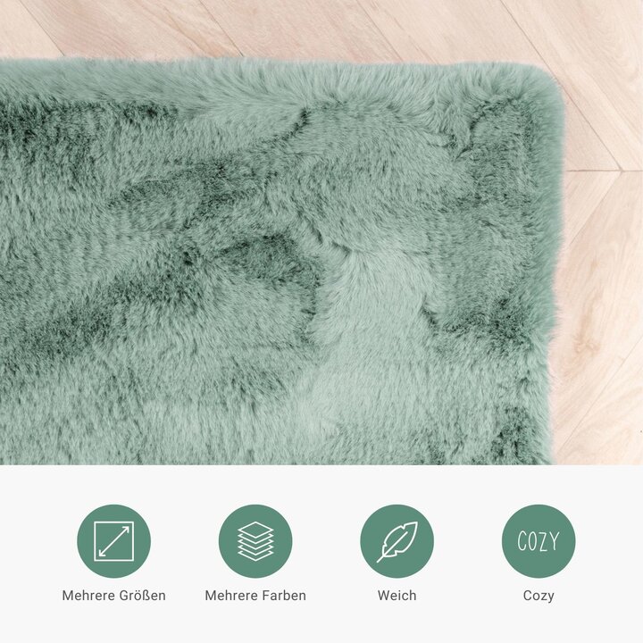 Hochflor Läufer - Comfy Supreme Türkis