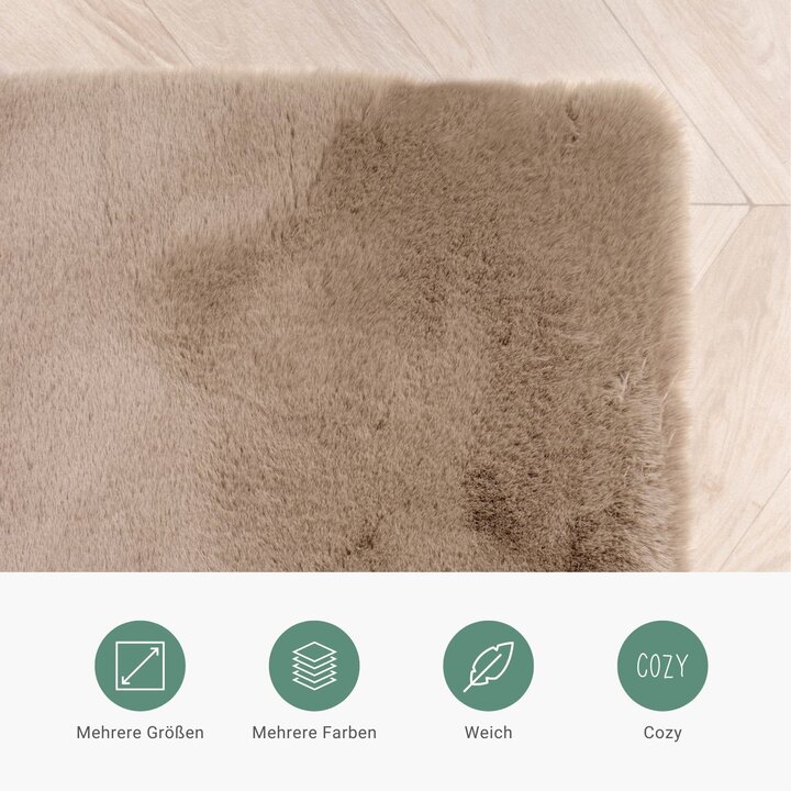 Hochflor Läufer - Comfy Supreme Taupe