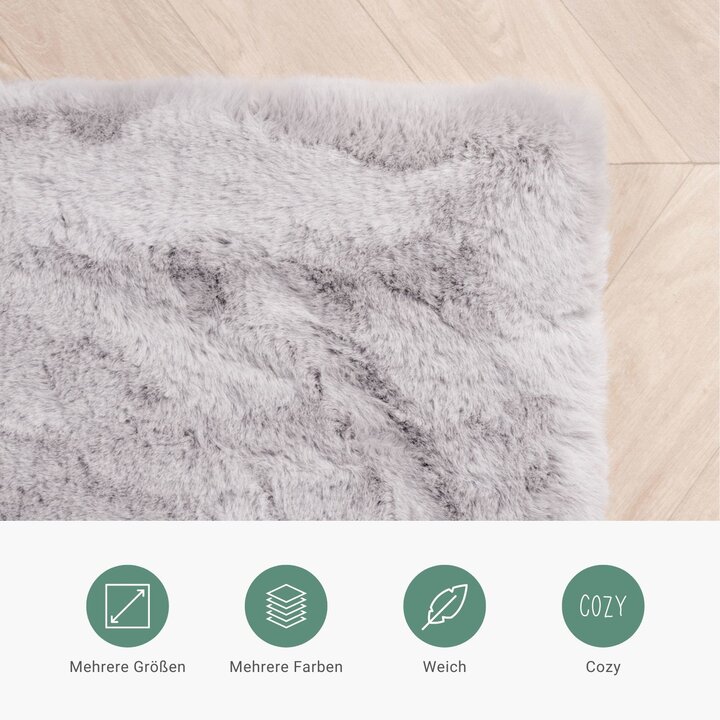 Hochflor Läufer - Comfy Supreme Grau