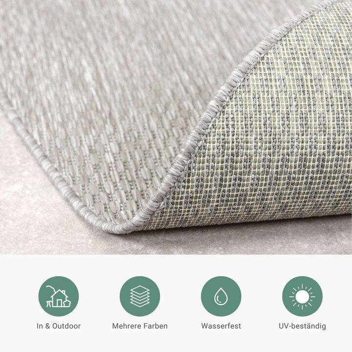 In- & Outdoor Teppich Rund - Costa Dunkelgrau