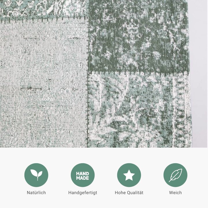 Teppich Patchwork - Dreams Grün