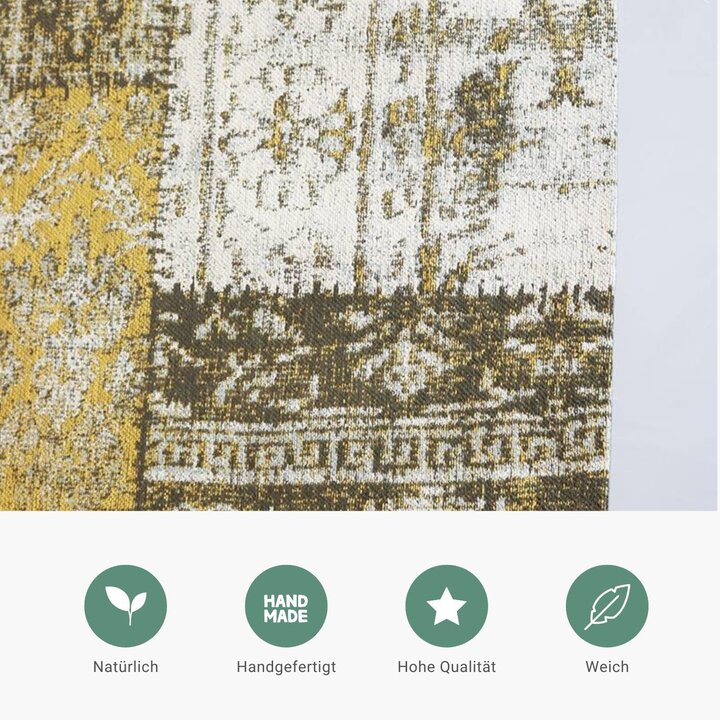 Teppich Patchwork - Dreams Gelber Ocker