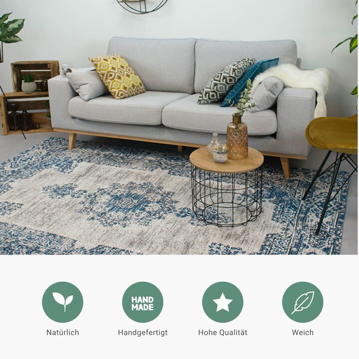 Teppich Vintage - Dreams Dunkelblau