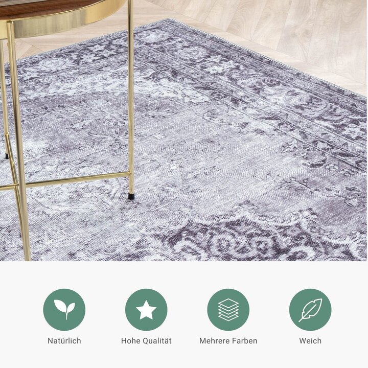 Teppich Vintage - Estate Medaillon Grau