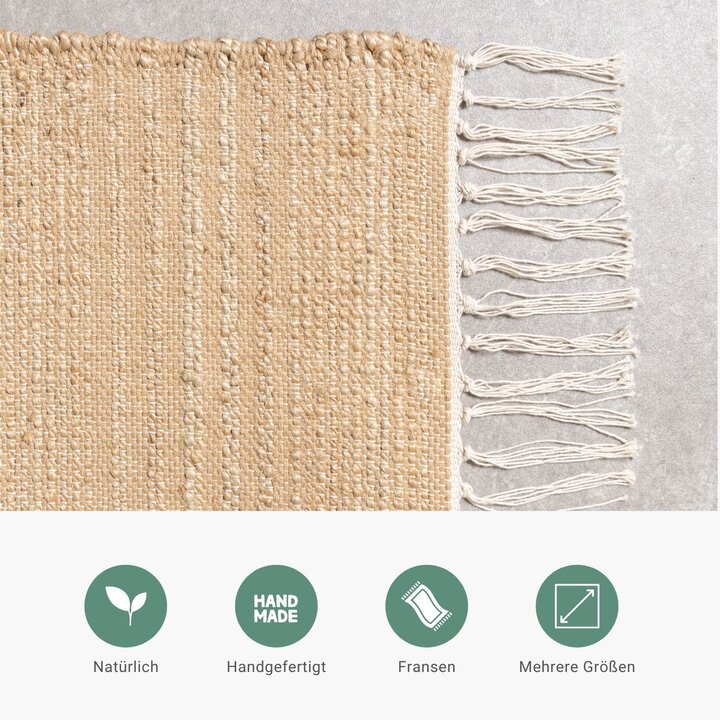 Boho Teppich - Faya Beige