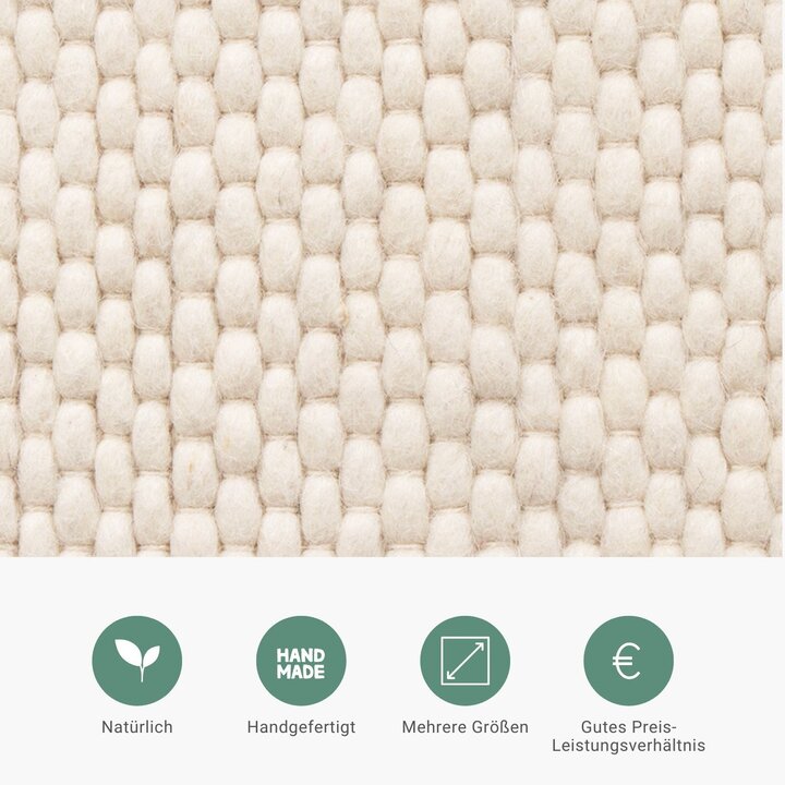 Wollteppich - Feline Weiß