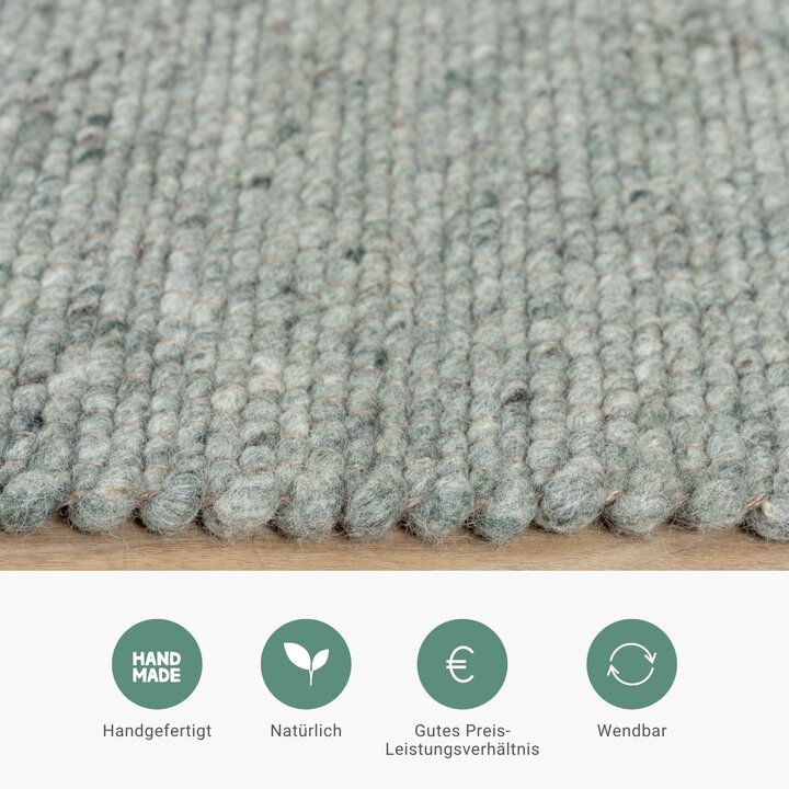 Wollteppich - Wise Grün 411