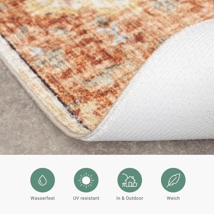 Vintage Gartenteppich - Santo Mandala Terrakotta