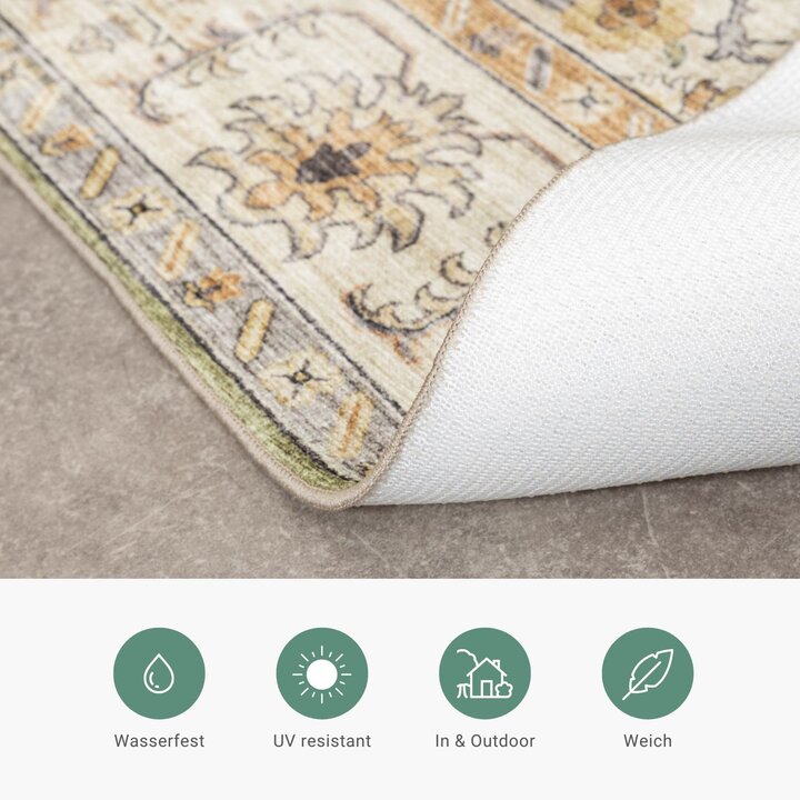 Vintage Gartenteppich - Santo Medaillon Grün