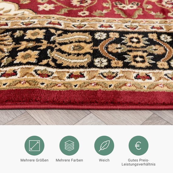 FRAAI | Home & Living Perserteppich - Rezah Medaillon Rot
