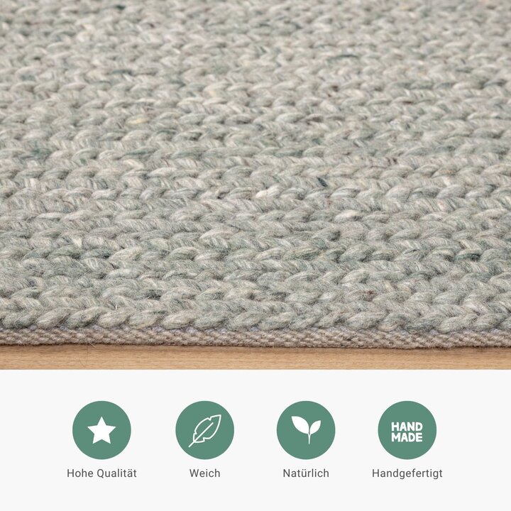 Wollteppich - Twist Grün