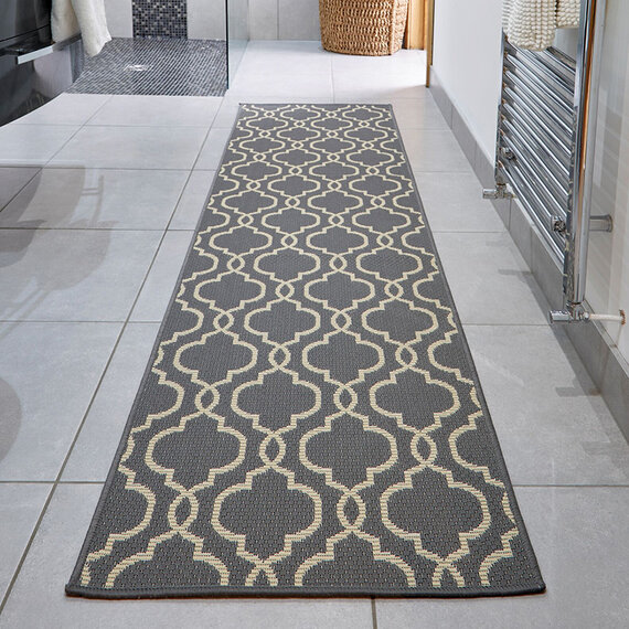 Flair Rugs Balkon Teppich - Floreno Milan Anthrazit Beige