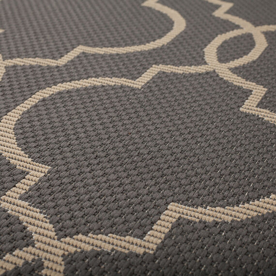 Flair Rugs Balkon Teppich - Floreno Milan Anthrazit Beige