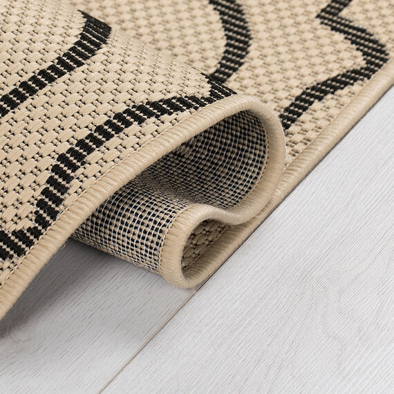 Flair Rugs Balkon Teppich - Floreno Milan Beige Schwarz