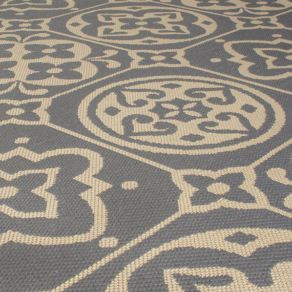 Flair Rugs Balkon Teppich - Floreno Ostia Grau
