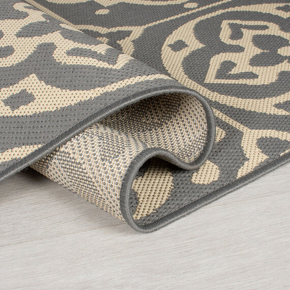 Flair Rugs Balkon Teppich - Floreno Ostia Grau