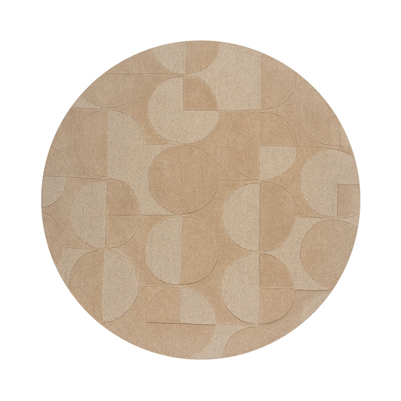 Moderner Teppich Rund - Mozo Gigi Beige Creme - sfeer