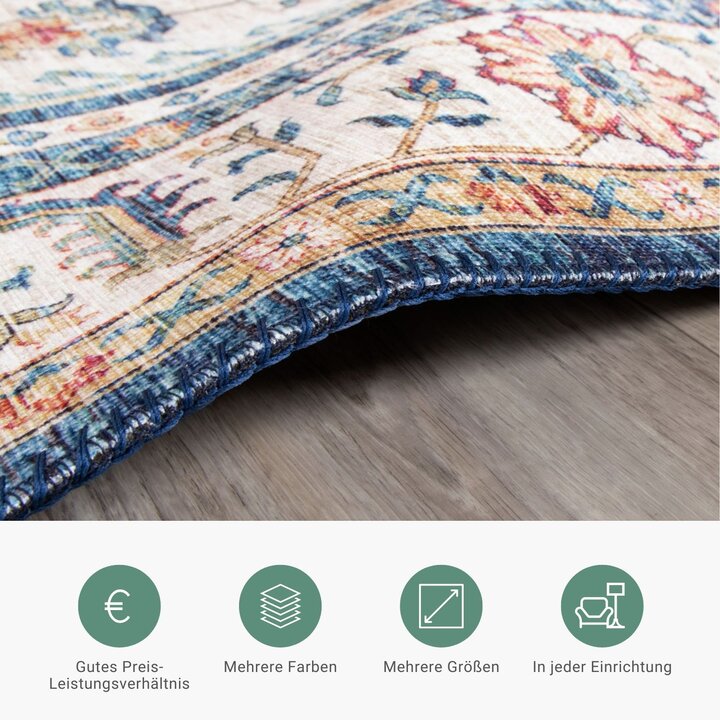 Teppich Vintage - Azara Hellblau