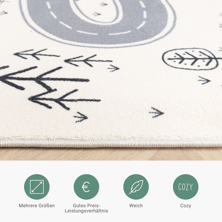 Spielteppich Auto - Dex Road Schwarz