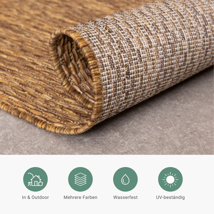 In- & Outdoor Teppich - Costa Cognac Braun