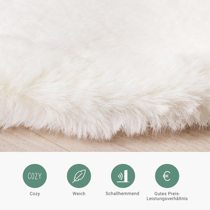 Kinderteppich - Huggy Herz Weiß