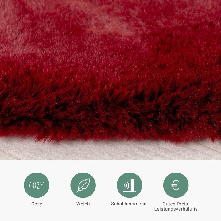 Kinderteppich - Huggy Herz Rot