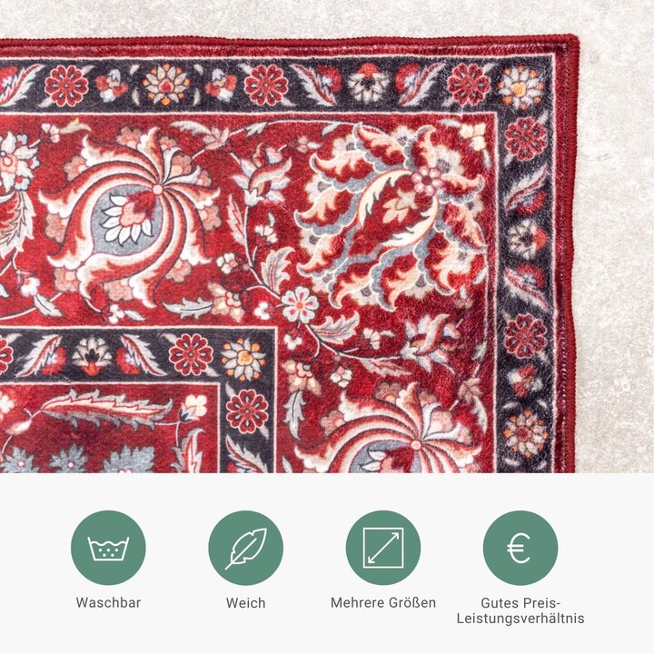 Teppich Vintage - Imagine Medaillon Rot