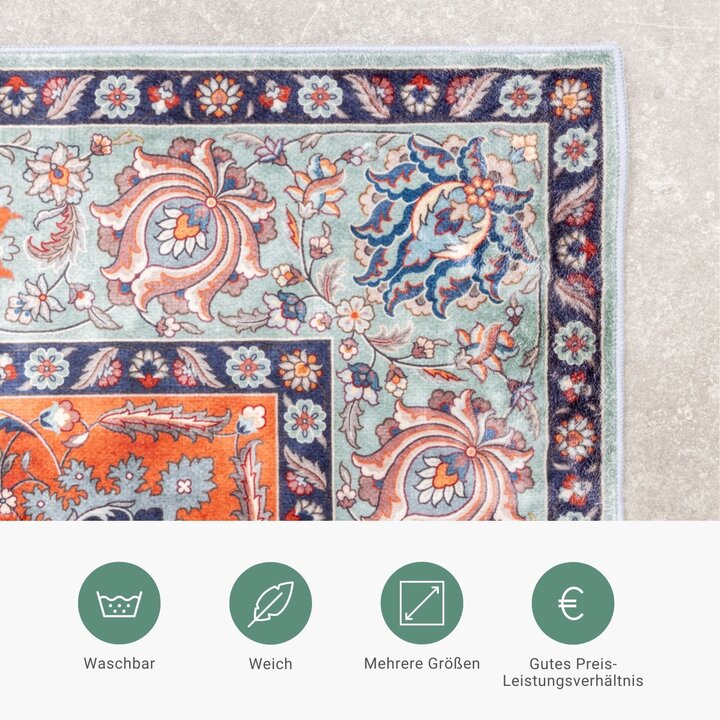 Teppich Vintage - Imagine Medaillon Grün