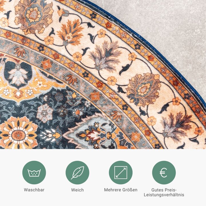 Teppich Vintage Rund - Imagine Oriental Bunt