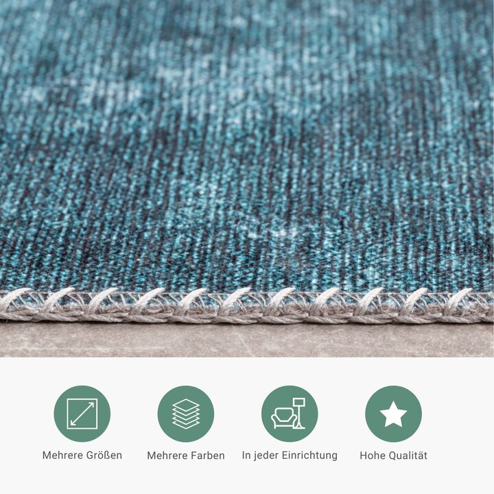Moderner Teppich - Strong Türkis
